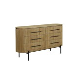 CHEST OF 6 DRAWERS BEIGE OAK 160 - CABINETS, SHELVES